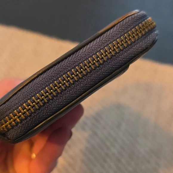Coach Midnight Blue Leather Zip Wallet - Picture 5 of 7